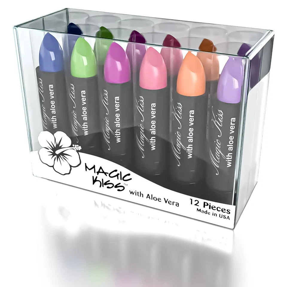 Vibrant Aloe Vera Lipstick Set - 12 Color Changing Matte Sticks for All Skin - Image 3 of 4