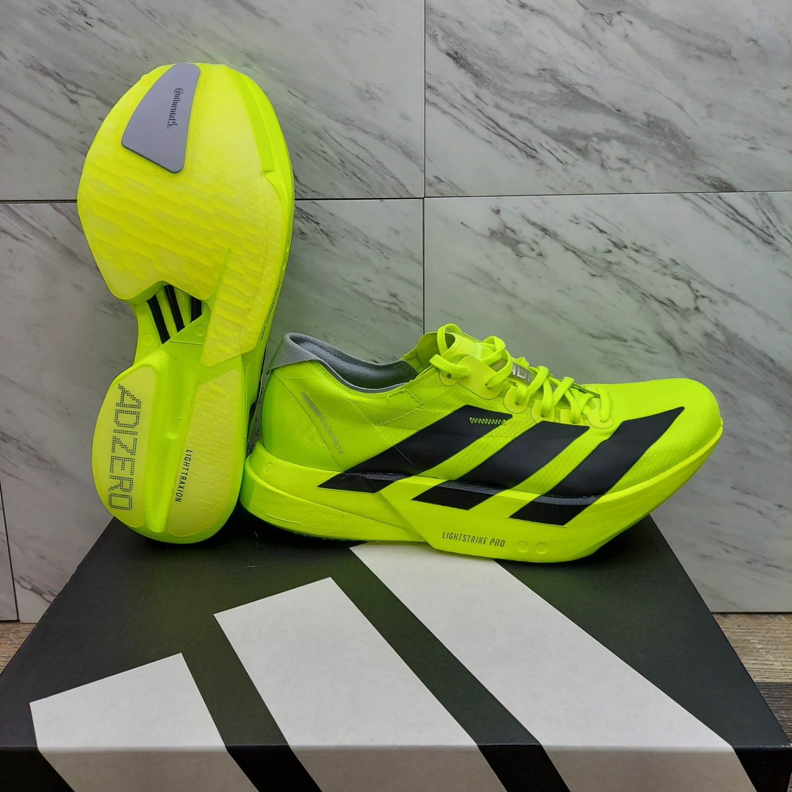 Adidas Adizero Adios Pro 4 Lucid Lemon Black JR6364 Mens Size 11 Running Shoes