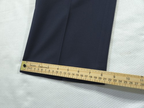 Zanella Mens Pants 36x28 Blue Dress Suit Wool Navy Pleated Italy Todd - Picture 5 of 9