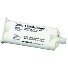 5 Minute Epoxy, 50 mL, Dual Cartridge, Colorless to Light Yellow Devcon 14270