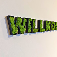 Individuelle 3D Buchstaben mit echtem Moos | Wanddeko | Name | Geschenk