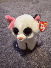 *Retired* TY Beanie Boos MUFFIN Pink Black White Cat Plush 6'' NEW w/tag