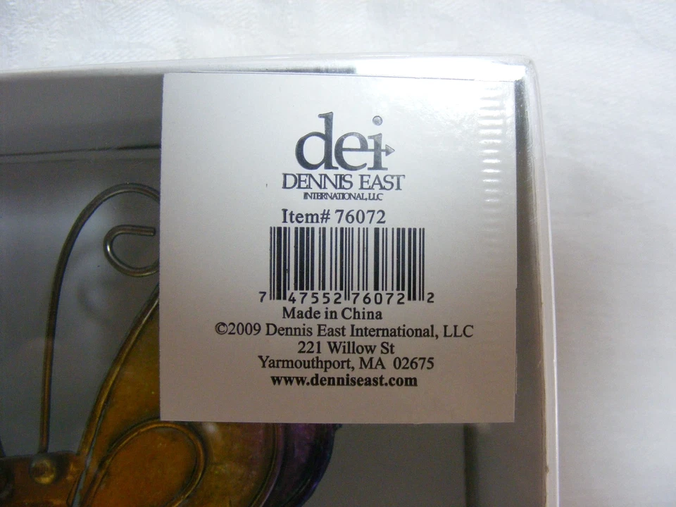 Colorido Butterfly Nightlight 2009 púrpura y dorado DEI LLC #76072 14-B Foto 2 de 4