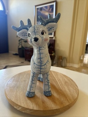 Vintage Kimple ''Blue & White Deer''