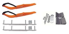 C&A Pro Orange Razor Snowmobile Skis w/ 9 Sha...