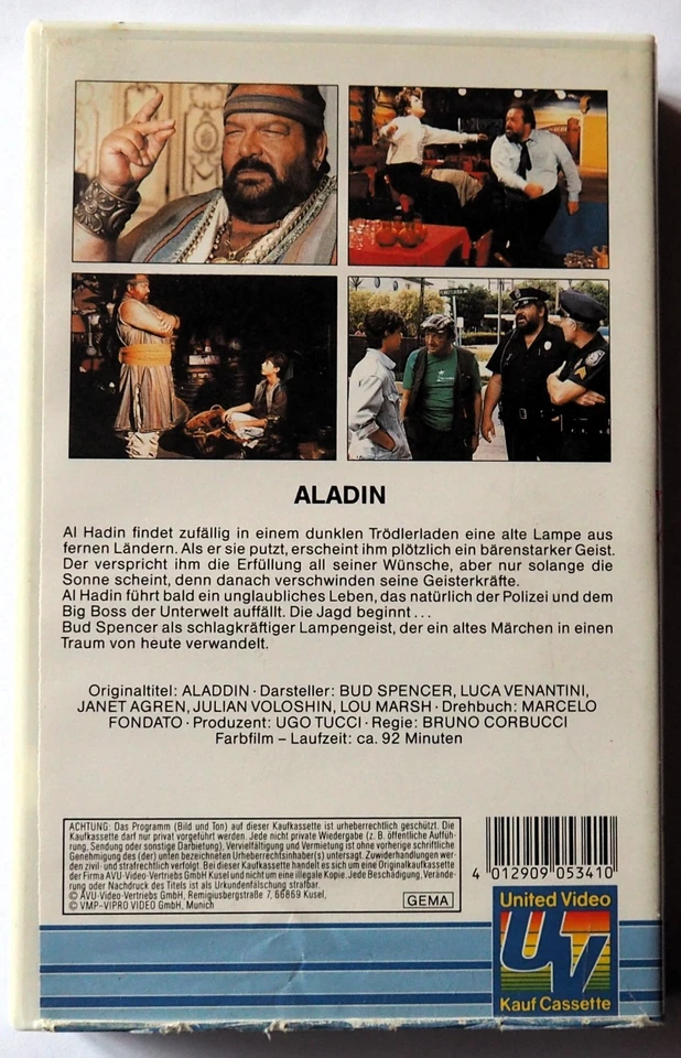 Aladin - Ein schlagkräftiges Abenteuer mit Bud Spencer VHS Videokassette 1986 - Bild 3 von 4