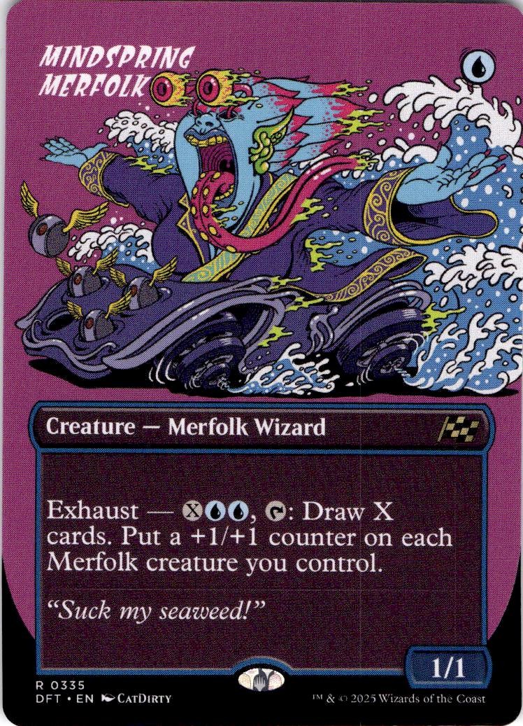 MTG Mindspring Merfolk (Borderless) Aetherdrift Rare #335