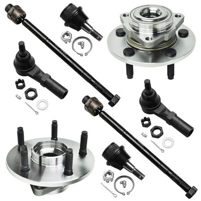 5-Lug Front Ball Joints Tie Rods Wheel Hubs for 2002-2005 Dodge Ram 1500