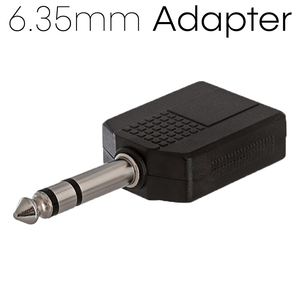 6.35mm Coupler 6.35mm to 6.35mm Adapter Mono Stereo Audio 1/
