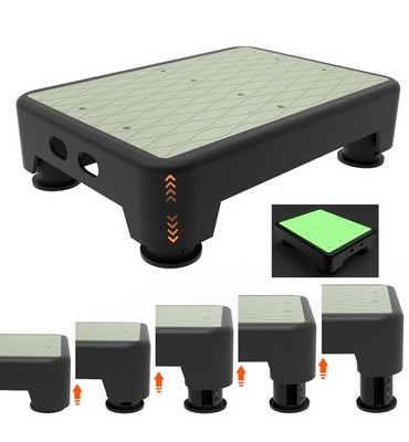 LIFTOZA 5Level Adjustable Step Stool, Noctilucent Bedside Step, 700 LBS Capac...