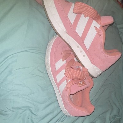 adidas Atimatics wonder clay  Coral Pink Low Top Lace-Up Sneakers Pink/White