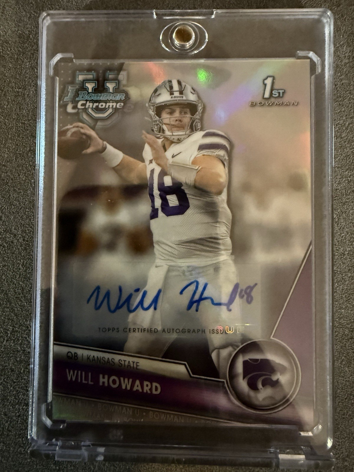 2023 Bowman University Chrome - Refractor Autograph Will Howard #93 /499