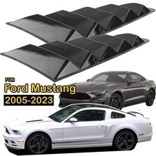 For Ford Mustang Side Vent Window 1/4 Quarter Scoop Louvers Cover Trim 2005-2023