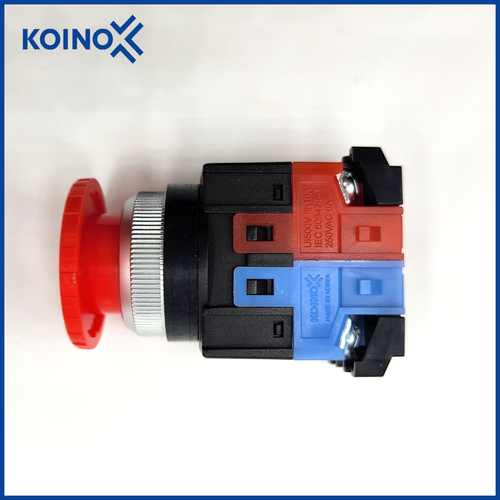 *LIVRAISON DEPUIS LES ÉTATS-UNIS* NEUF KOINO interrupteur bouton poussoir rouge 250VAC 6A Ø25 PB 1a1b KPB25ER-11 - Photo 4/8