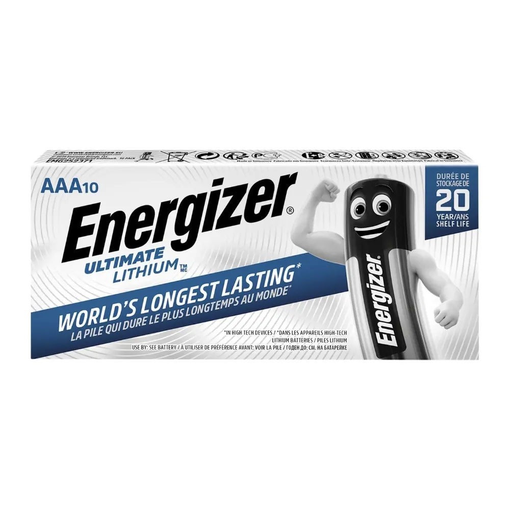 10X Energizer AAA ULTIMATE Lithium  Batteries 1.5v LR3 L92 Digital Camera