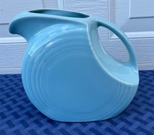 NEW FIESTA LARGE DISK PITCHER IN SKY BLUE.  Capacity 67 ounces.