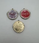 Lot Of 3 Vintage Novelty Coca Cola 2 Blade Round Folding Knives NOS Nice