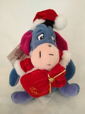 Eeyore Beanie Santa Joy Plush Disney Christmas Holiday Bean Bag NWT