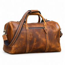 Handmade Leather Duffel Bag Travel Gym Sports Overnight Weekend cabin holdall