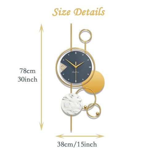 Large Wall Clock Modern Wall Clocks for Living Room Decor Metal Wall Clock De... - Picture 6 of 7