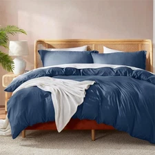 Nestl Navy Blue Duvet Cover Queen Size - (90" x 90"), 22 - 