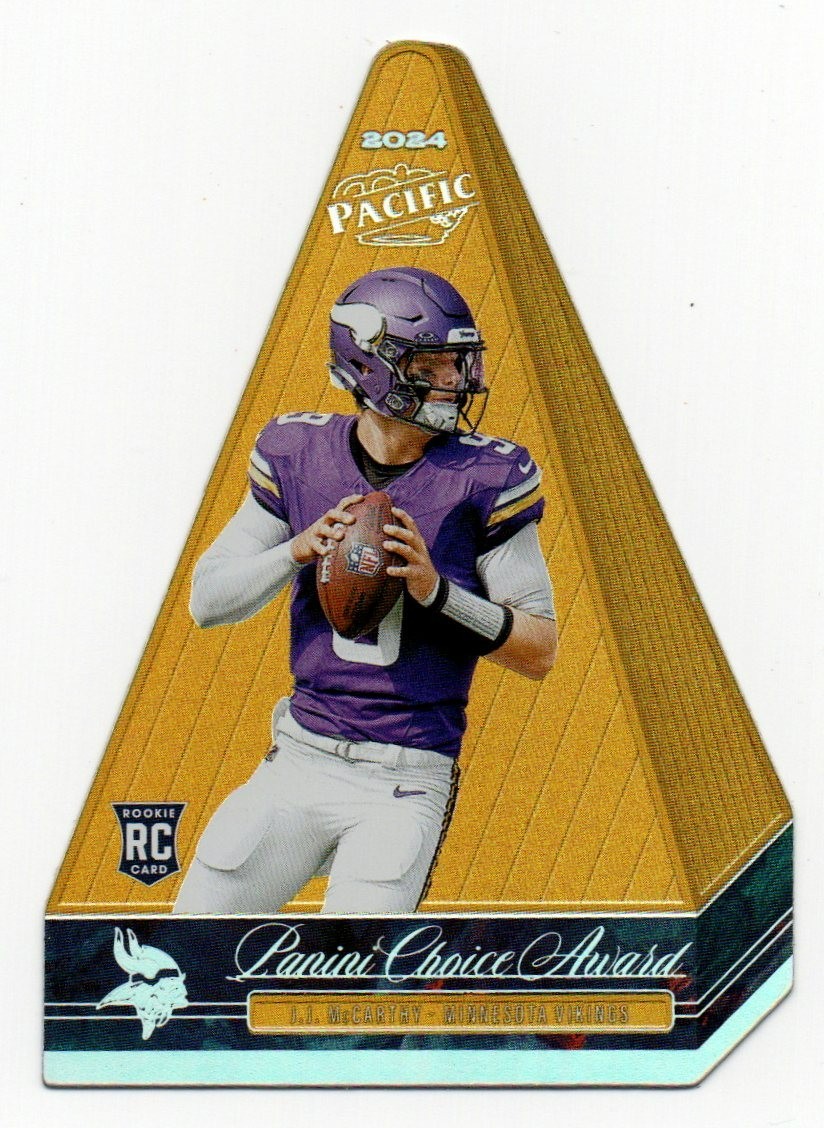 2024 Panini Encore JJ McCarthy Rookie Panini Choice Award Die-Cut Case Hit SSP