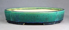 Tokoname Mokko-shape Bonsai Pot by Kouyou kiln, #13T29 : 284*201*H59mm