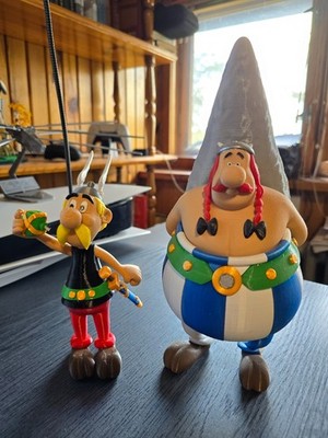 Asterix (19cm) and Obelix (25cm) Statues- Gauls Collection 3D Printed Figure Set