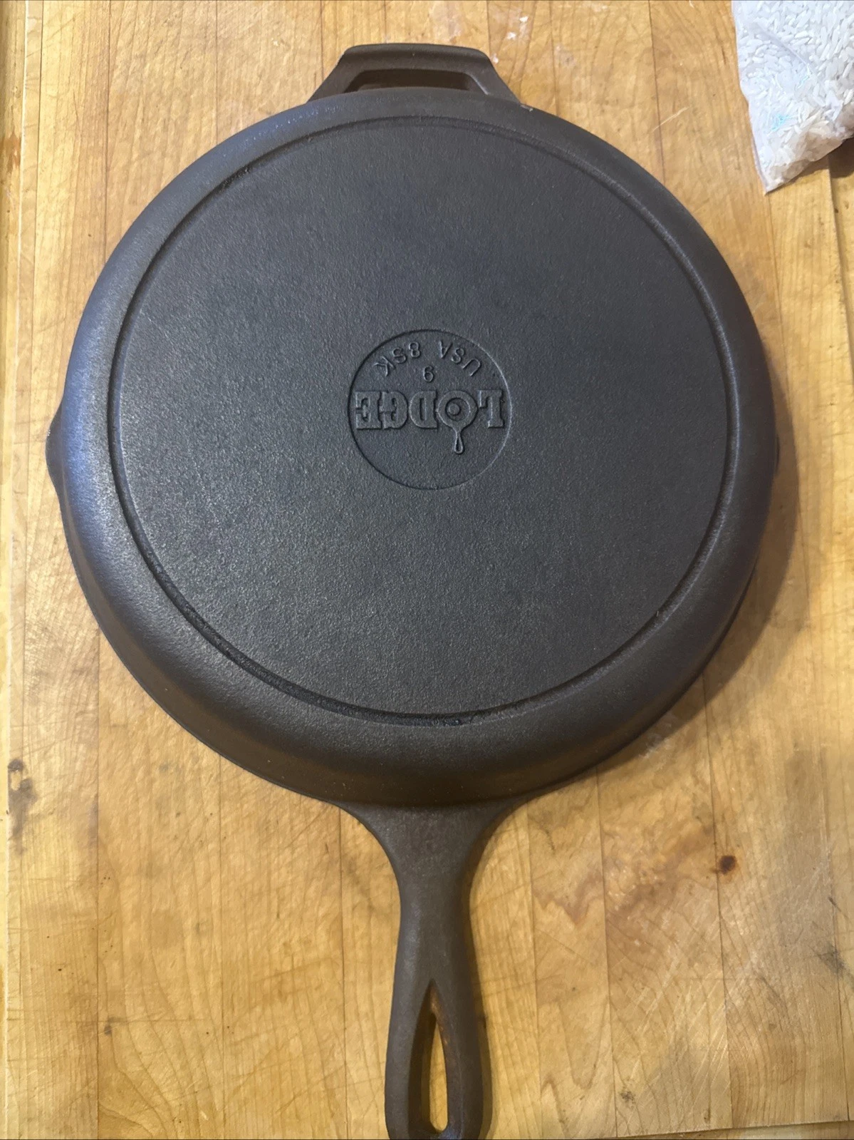 Vintage Lodge Cast Iron Skillet Fry Pan 8SK 10.5” Diameter Made In USA