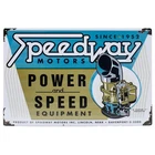 Speedway Motors Vintage Tin Sign Collection, Power and Speed Garage Decor Set