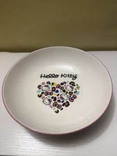 Piatto piatto pasta 9” Hello Kitty stampa leopardata cuore NUOVO