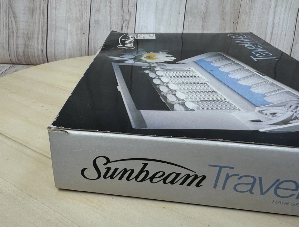 De Colección Nuevo Sunbeam Travel-N-12 Setter de Pelo Rizadores Espejo y Clips Doble Voltaje 1981 Foto 4 de 4