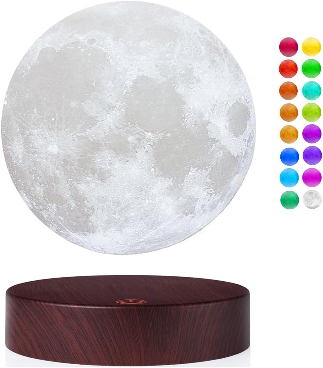 Idea Regalo Unica: Lampada Luna Levitante 16 Colori Stampa 3D