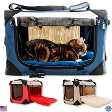 Extra Large Soft Sided Pet Carrier 20"x13"x13" Foldable Travel Crate Lightweight