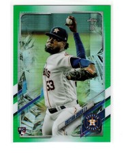 Cristian Javier RC 2021 Topps Chrome BB 1st RC Green Refractor #/99 ROY Astros