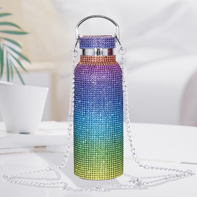 Diamant Vakuumkolben 500ml/17oz Bling Strasssteine Glitzer Wasserflasche Geschenk