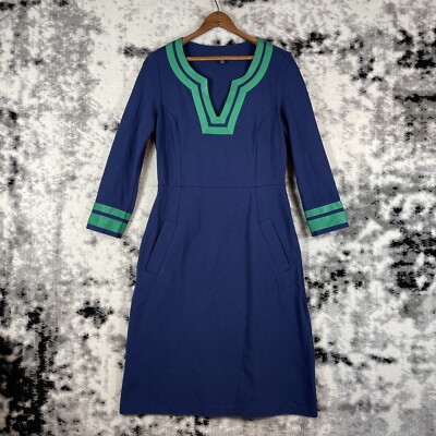 dark blue knit dress Navy blue knit dress with gold buttons – Chic elegance