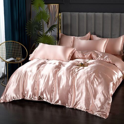 Mulberry Silk Bedding Set Duvet Cover Bed Sheet Pillowcase King Queen Full Twin - Picture 41 of 41