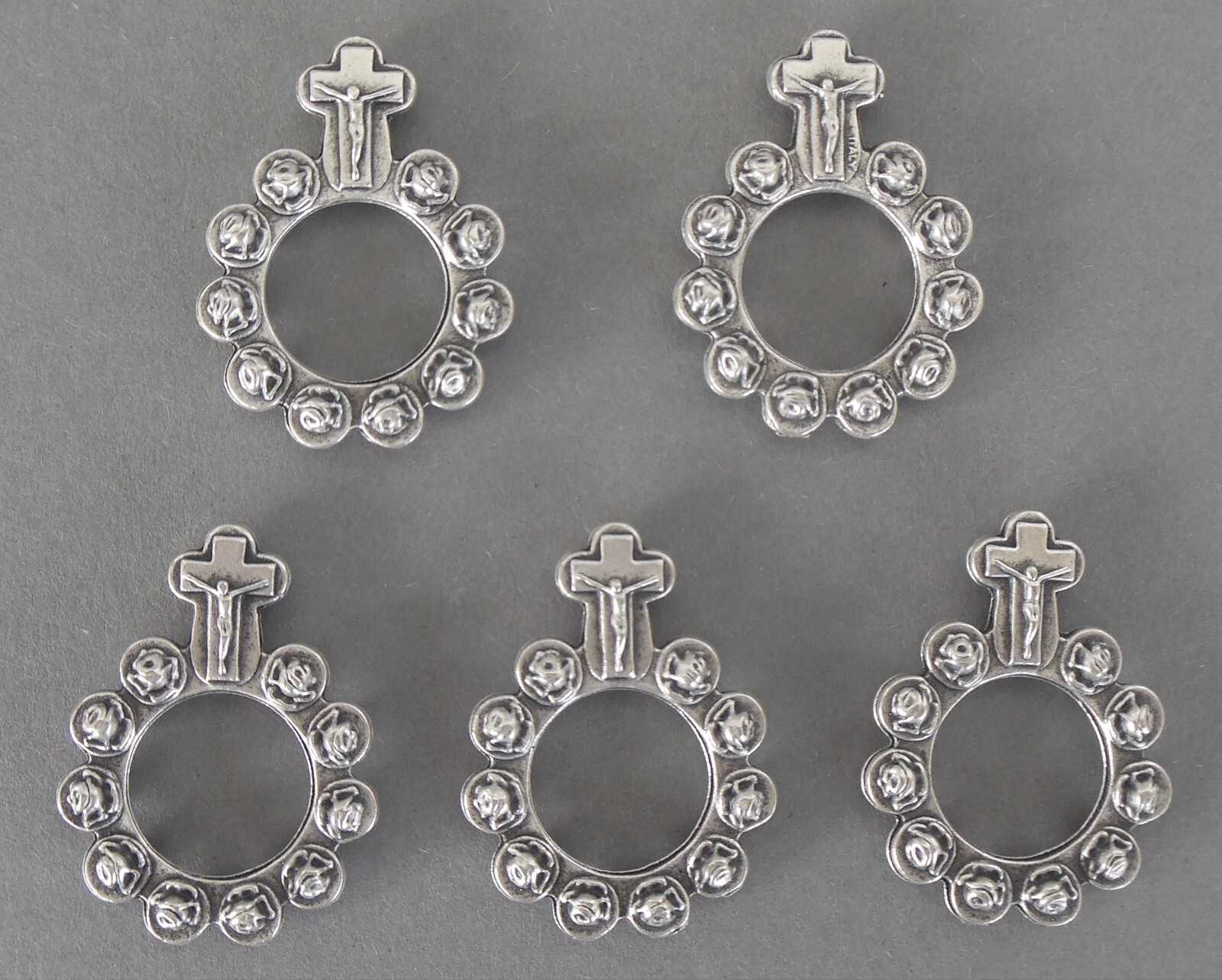 Gebetsring Rosenperlen Fingerrosenkranz Metall 5 Stück FR BASCO