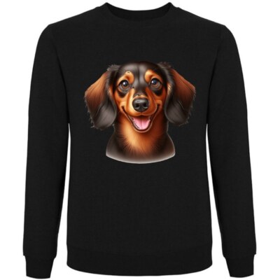 Sweatshirt Schwarz Dackel Dachshund Teckel Jagdhund Jagt Dackelwelpe Dac 402915s