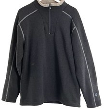 Kuhl Alfpaca Fleece Quarter Zip Pullover Womens XL Gray Outdoor