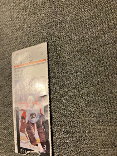 Stub de billet Philadelphia Flyers vs Saint Louis Blues 1982 - victoire Pelle Lindbergh - Photo 5/10