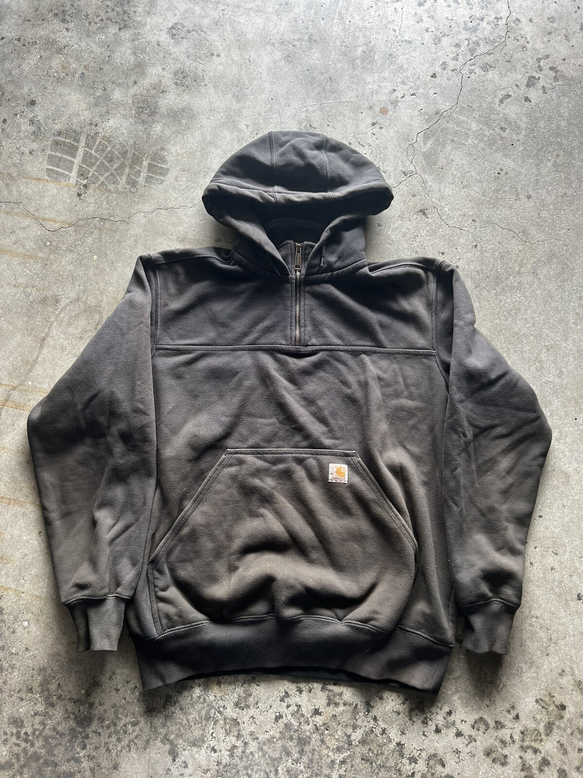 Large black Carhartt rain defender quarter zip hoodie Gem