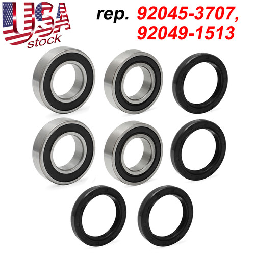 Both Front Wheel Bearings Seals For Kawasaki Mule 3000 3010 3020 - Foto 11