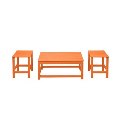 WESTIN Outdoor Coffee Tables 16''H x 35.75''W x 18''D w/ Mildew/UV Resistant Orange