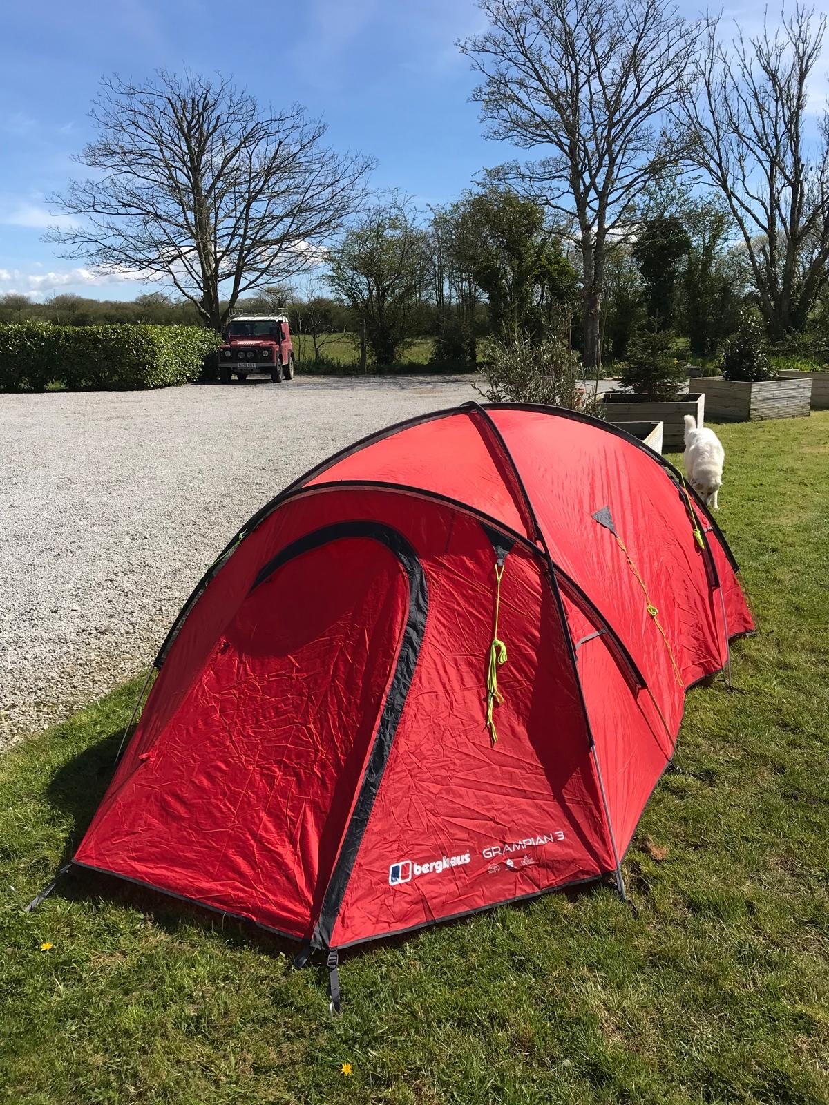 Berghaus Grampian 3 Compact Camping 3Person Tent Porch Red