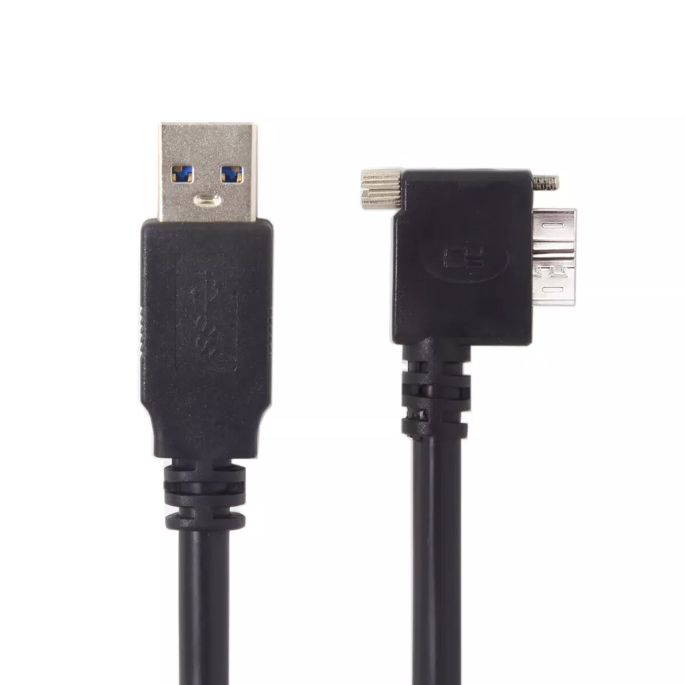 USB 3.0 A Male to Micro B Left Degree Cable for Nikon D800 D800E D810 15ft 5m - Image 2 of 4