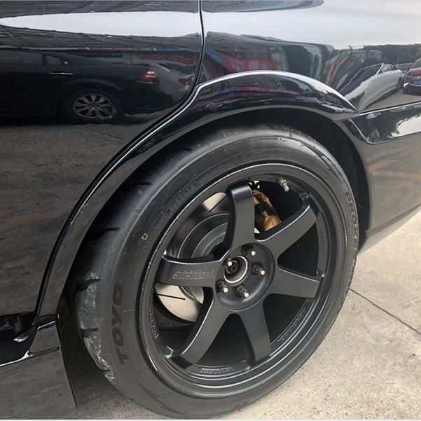 Labio de llamaradas de guardabarros de arco de rueda ancho trasero de 2 piezas para Subaru Impreza STI WRX 2002-2009 Foto 3 de 4