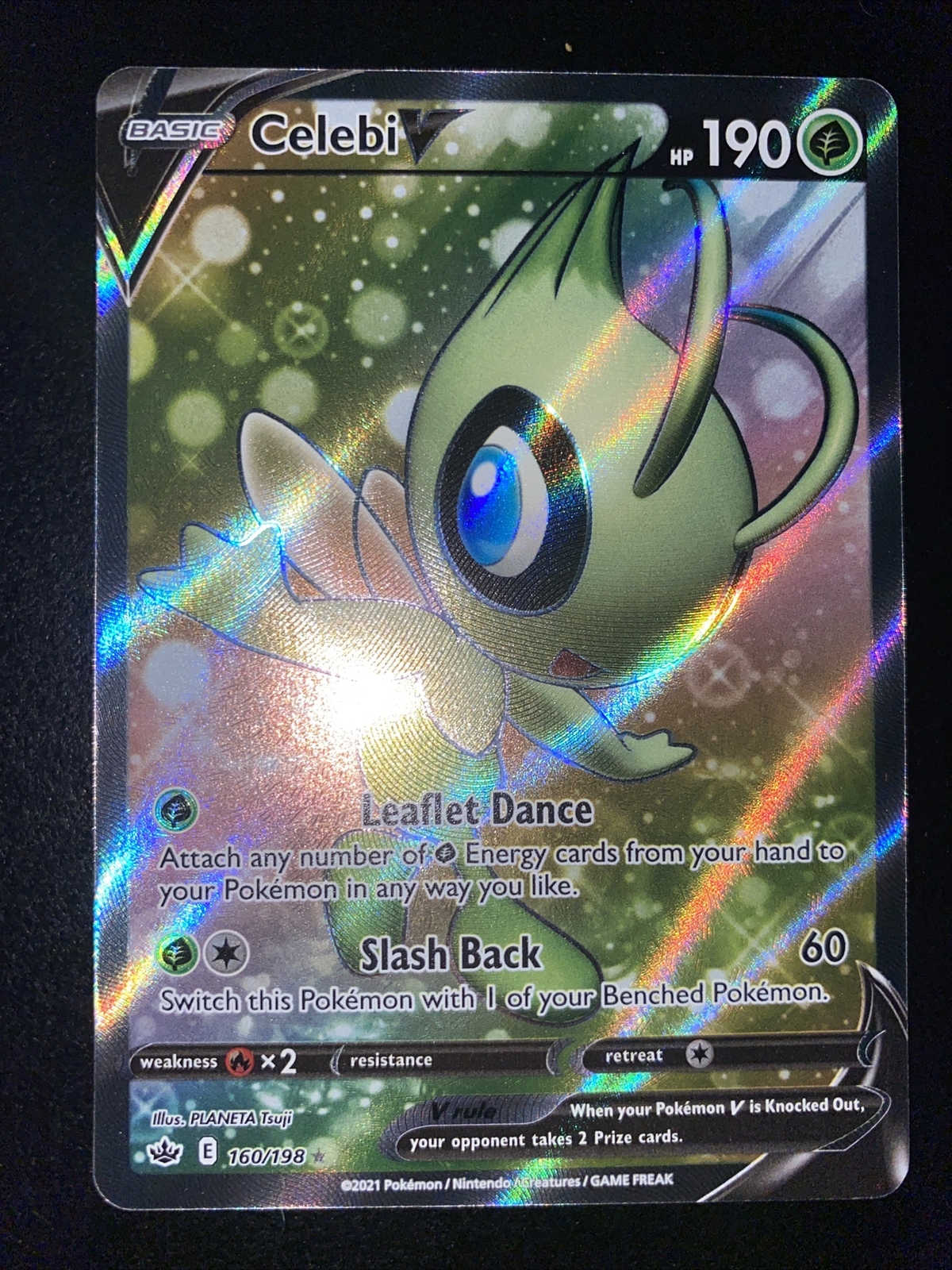 Pokémon TCG Celebi V Chilling Reign 160/198 Holo Full Art