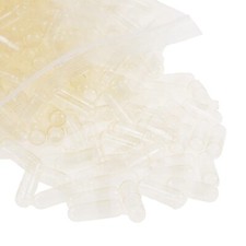 1K-10K Empty Gelatin Capsules Size 0 00 Clear Kosher Halal Separated